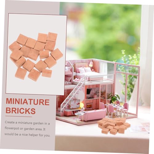 FUNOMOCYA 20 Stück Teiliges Miniatur Ziegelsteine Feine Polierte Sichere Micro Landschaftsdekoration DIY Bausteine für Modellbau Puppenhaus Sandtisch Architektur und Fantasieprojekte von FUNOMOCYA