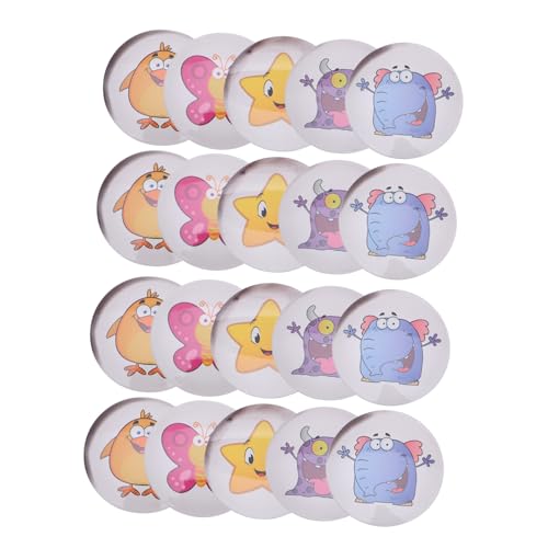 FUNOMOCYA 20 Stück Teiliges Niedliche Cartoon-Potty-trainingsaufkleber Wärmeempfindliche Farbwechsel-Sticker für Jungen und Mädchen Kompatibel Interaktive Urin-zielaufkleber für Kindergarten von FUNOMOCYA