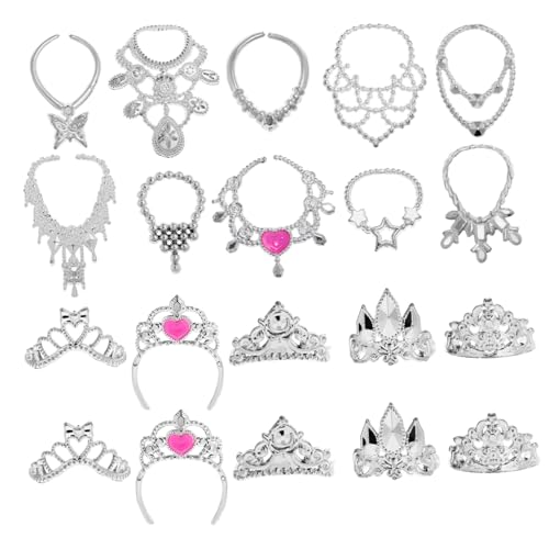 FUNOMOCYA 20 Stück Teiliges Puppenzubehör Schmuckset mit Mini Kronen und Kleinen Halsketten Vielseitige Puppenaccessoires für Mädchen Leicht und Stilvoll als FUNOMOCYA 20 Stück Teiliges Puppenzubehör Schmuckset mit Mini Kronen und Kleinen Halsketten Vielseitige Puppenaccessoires für Mädchen Leicht und Stilvoll als von FUNOMOCYA