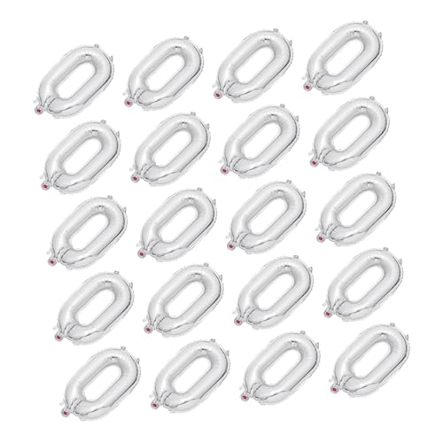 FUNOMOCYA 20 Stück Teiliges Silbernes Aluminiumfolie Party Luftballon Dekorative Ballons für Geburtstagsfeier Wiederverwendbar Vielseitig Einsetzbar für Wand Tür Fensterschmuck von FUNOMOCYA