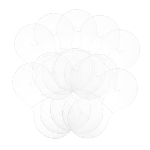 FUNOMOCYA 20 Stück Teiliges Transparentes DVD Clamshell Disc Case Runde Single Disc Hülle aus Weiß Transparentem Kunststoff Halbrunder Schutz für Musik Filme Spiele und Sammlungen von FUNOMOCYA