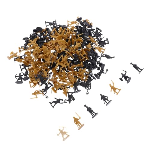 FUNOMOCYA 200 Stück Mini Soldaten Figuren Realistische Mittelalterliche Actionfiguren für Rollenspiele Tischdekoration und Geschichtenerzählen Robuste Kunststoffspielzeuge für Kreative von FUNOMOCYA