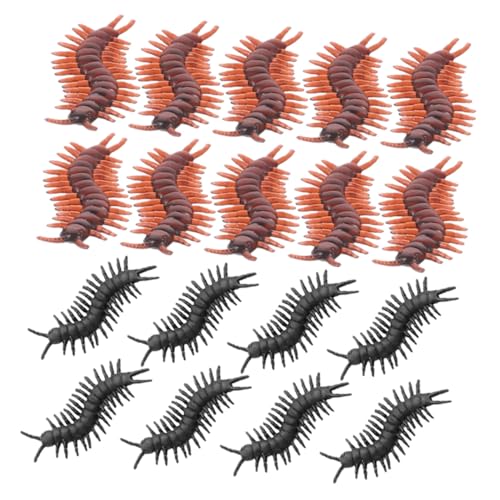 FUNOMOCYA 200 Stück Realistische Fake Hundertfüßer Spielzeuge Plastische Simulation Insektenfiguren für Halloween Deko Aprilscherze Partyspaß und Pädagogische Demonstrationen von FUNOMOCYA