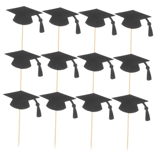 FUNOMOCYA 24 Stück Abschlussfeier Cupcake Toppers Kreative Kuchendekoration für Graduierung Vielseitig Einsetzbar für Schulveranstaltungen und Persönliche Feiern aus Umweltfreundlichem von FUNOMOCYA