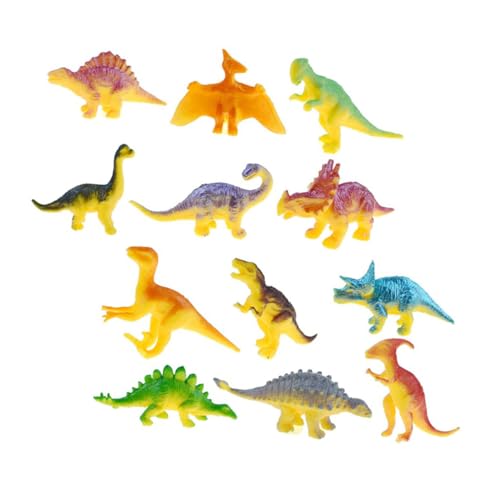 FUNOMOCYA 24 Stück Teiliges Dinosaurier Bunte Mini Dinosaurier Figuren Realistische Detailreiche Modelle und Dekoration für Fördert Fantasievolles und Lernen von FUNOMOCYA