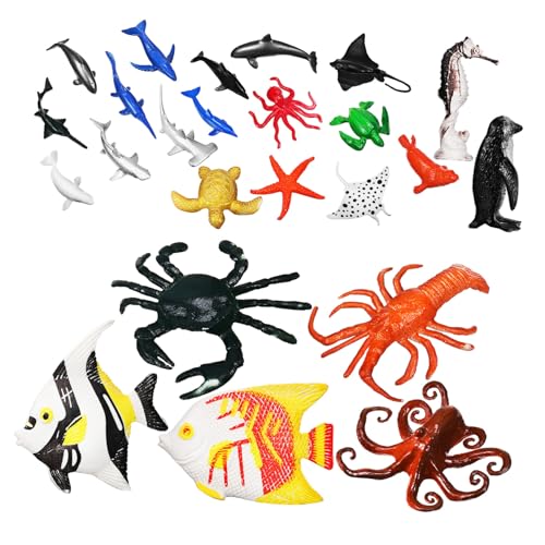 FUNOMOCYA 24 Stück Teiliges Meerestiere Figuren aus Robustem Kunststoff Realistische Ocean Animals Toys für Pädagogisches und Aquarium Dekoration Vielseitig Verwendbar Kompakt und Langlebig FUNOMOCYA 24 Stück Teiliges Meerestiere Figuren aus Robustem Kunststoff Realistische Ocean Animals Toys für Pädagogisches und Aquarium Dekoration Vielseitig Verwendbar Kompakt und Langlebig von FUNOMOCYA