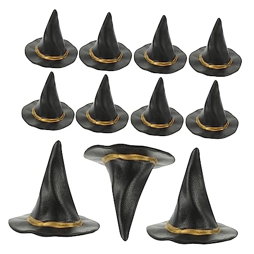FUNOMOCYA 24 Stück Teiliges Mini Hexenhüte aus Robustem Material Glatte Oberfläche als Puppenhaus Deko Halloween Bastelzubehör und Passend für DIY Projekte und Partydekoration von FUNOMOCYA