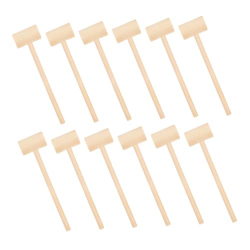 FUNOMOCYA 24 Stück Teiliges Mini Holzhammer Holzmallet für Schokoladenbrechen Partyspiel DIY Bastelwerkzeuge Kindgerechte Kompakt und Tragbar Geschenkidee von FUNOMOCYA