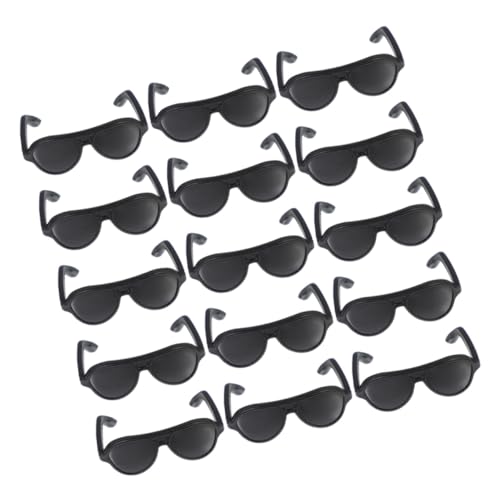 FUNOMOCYA 24 Stück Teiliges Mini Puppensonnenbrillen Modische Strapazierfähige Dekorationen für Puppenhaus Leicht und Einfach Ausziehen Puppenzubehör für Rollenspiele von FUNOMOCYA
