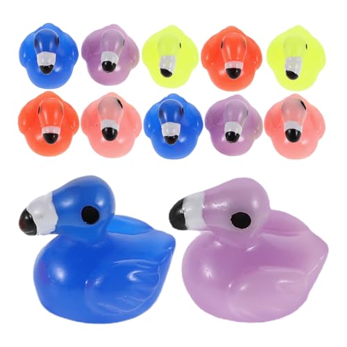 FUNOMOCYA 25 Stück Mini Flamingo Figuren Resin Flamingo Statuen für Cake Toppers Garten Dekoration Puppenhaus DIY Bastelprojekte Farbenfroh und Kreativitätsfördernd von FUNOMOCYA
