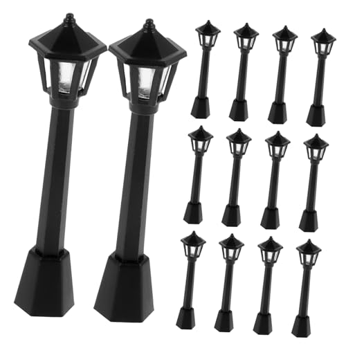 FUNOMOCYA 25 Stück Miniatur Straßenlaternen Modelle Dekorative Straßenlampen für Mini Häuser Gartenaccessoires für Charmante Szenen und Kreative von FUNOMOCYA