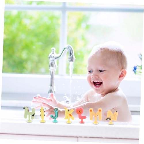 FUNOMOCYA 26 Stück Teiliges Buchstaben badespielzeug mit Saugnapf Tierisches Alphabet Lernspiel für Kleinkinder Fördert Eltern Junge Mädchen interaktion Sicherer für Vorschule und Badewanne von FUNOMOCYA