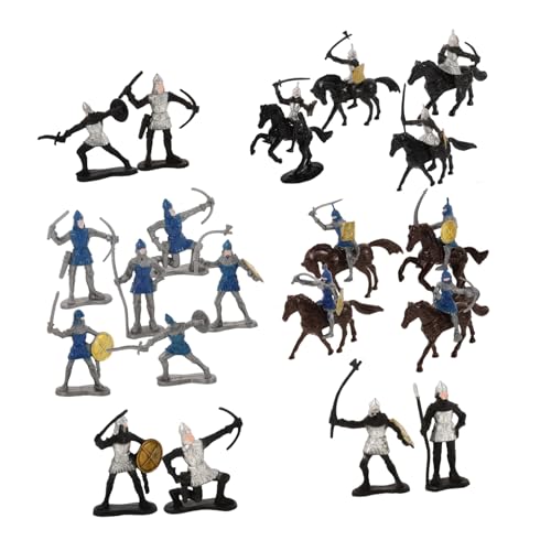 FUNOMOCYA 28 Stück Miniatur Soldaten Modelle Teiliges Set Mittelalterliche Figuren für Sandtisch Dekoration Realistische Ritter und Pferde für Garten Zuhause und Büro Kinderfreundliches FUNOMOCYA 28 Stück Miniatur Soldaten Modelle Teiliges Set Mittelalterliche Figuren für Sandtisch Dekoration Realistische Ritter und Pferde für Garten Zuhause und Büro Kinderfreundliches von FUNOMOCYA