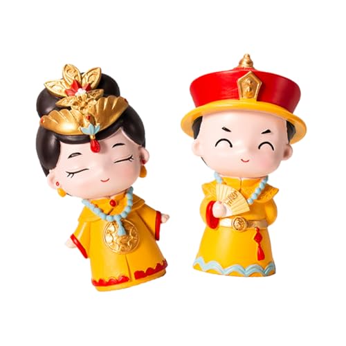 FUNOMOCYA 2Stücke Chinesische Kuchen Dekoration Kaiser und Figuren für Kreative Tortendeko für Partys und Feste Langlebig und Vielseitig Einsetzbar von FUNOMOCYA