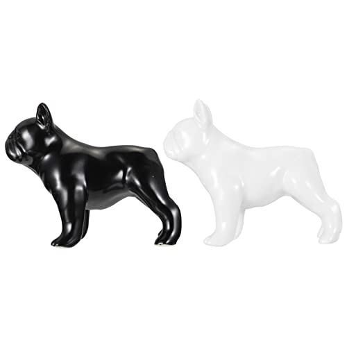 FUNOMOCYA 2 Pcs Keramik Hund Verzierungen Hund Dekorationen Für Elegante Haustier von FUNOMOCYA