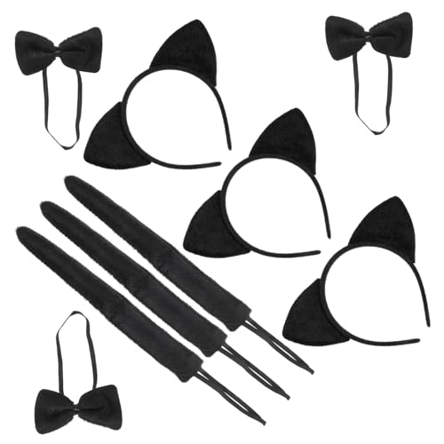 FUNOMOCYA 3 Sätze Katzenohren Stirnband mit Choker und Tierisches Kostümzubehör für Party und Cosplay Bequemes Stoffmaterial Faschings und Halloween Accessoire FUNOMOCYA 3 Sätze Katzenohren Stirnband mit Choker und Tierisches Kostümzubehör für Party und Cosplay Bequemes Stoffmaterial Faschings und Halloween Accessoire von FUNOMOCYA