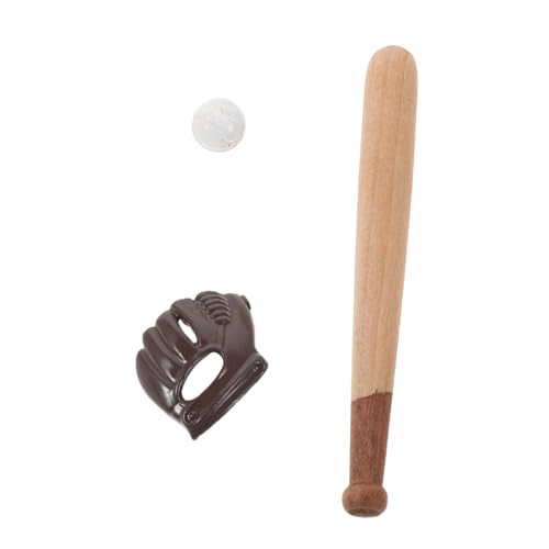 FUNOMOCYA 3 Sätze Miniatur Baseballschläger mit Ball und Handschuh für Puppenhaus Detailreiche Mini Baseball Zubehör für Sammler Bastelprojekte und Dekorative Sportmodelle FUNOMOCYA 3 Sätze Miniatur Baseballschläger mit Ball und Handschuh für Puppenhaus Detailreiche Mini Baseball Zubehör für Sammler Bastelprojekte und Dekorative Sportmodelle von FUNOMOCYA
