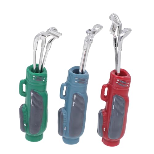 FUNOMOCYA 3 Sätze Miniatur Golfclub Set Teilig Mini Golfschläger Modell für Puppenhaus Deko Langlebig Glatte Oberfläche Sammelbares Golfzubehör für Miniaturspiel von FUNOMOCYA