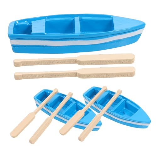 FUNOMOCYA 3 Sätze Teiliges Mini Boot Ornament aus Resin Realistisch Gestaltete Mikro landschaftsdekoration Farbenfrohe DIY Boot Modell Figuren Langlebig und Detailgetreu für Kreative von FUNOMOCYA