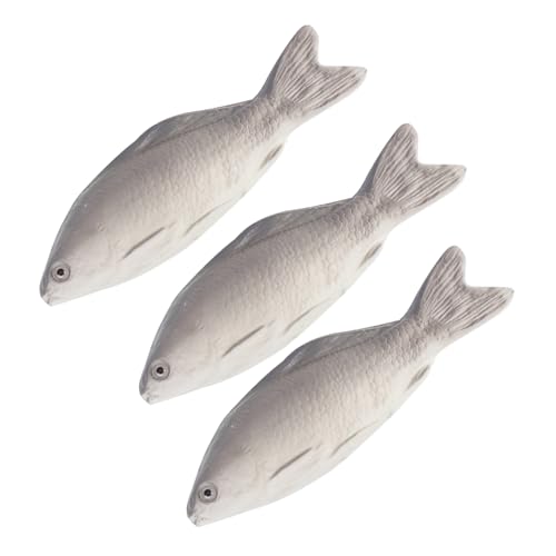 FUNOMOCYA 3 Stück Künstliche Fischdekoration Teiliges Realistische Fischform Tischdekoration fürs Wohnzimmer Schlafzimmer Geschenkidee für Familien von FUNOMOCYA