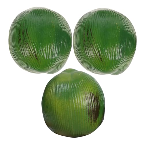 FUNOMOCYA 3 Stück Künstliche Kokosnuss Deko Realistische Tropische Partydekoration für Hawaii Luau Strandfest Vielseitige Fake Fruit Modelle für Hochzeits und Poolpartygestaltung von FUNOMOCYA