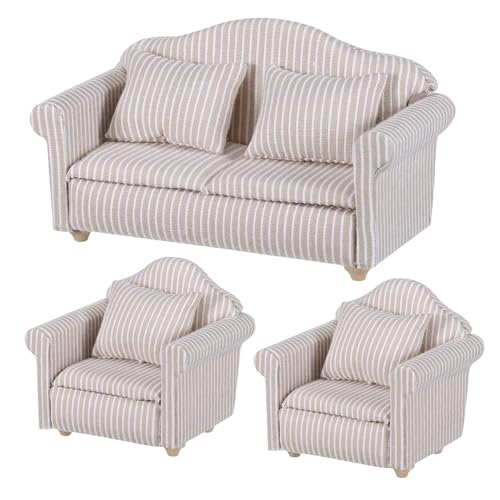 FUNOMOCYA 3 Stück Maßstab Miniatur Couch Deko Robuste Miniatur Sitzmöbel für Puppenhaus Schlafzimmer und Kinderzimmer FUNOMOCYA 3 Stück Maßstab Miniatur Couch Deko Robuste Miniatur Sitzmöbel für Puppenhaus Schlafzimmer und Kinderzimmer von FUNOMOCYA