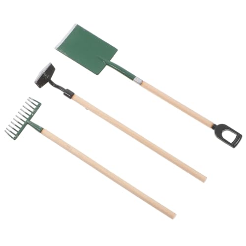 FUNOMOCYA 3 Stück Mini Gartengeräte Set Teilig für Mini Schaufel Rechen Hacke aus Miniatur Gartenwerkzeug Zubehör für Puppenhaus Spiel und Basteln Robust und Kindgerecht FUNOMOCYA 3 Stück Mini Gartengeräte Set Teilig für Mini Schaufel Rechen Hacke aus Miniatur Gartenwerkzeug Zubehör für Puppenhaus Spiel und Basteln Robust und Kindgerecht von FUNOMOCYA