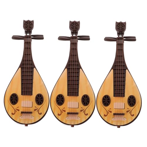 FUNOMOCYA 3 Stück Miniatur Pipa Musikinstrument Modell Klassische Miniatur Dekoration für Puppenhaus Leichtes Sicheres Material Geeignet für Miniaturhaus Landschaft und Wohnungsschmuck von FUNOMOCYA