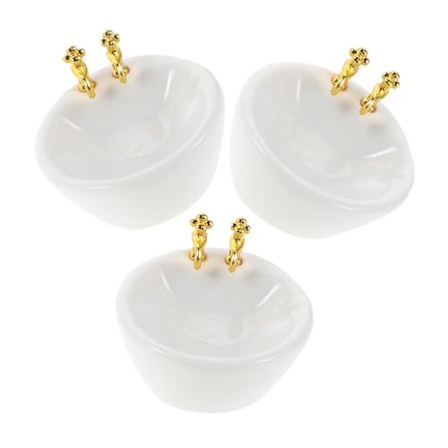 FUNOMOCYA 3 Stück Puppenhaus-Badezimmer-Accessoires Badezimmerzubehör Waschbecken Miniatur-Badezimmermöbel Miniatur-Puppenhauszubehör Puppenhaus Küchenmöbel Toilettenzubehör weißes Porzellan FUNOMOCYA 3 Stück Puppenhaus-Badezimmer-Accessoires Badezimmerzubehör Waschbecken Miniatur-Badezimmermöbel Miniatur-Puppenhauszubehör Puppenhaus Küchenmöbel Toilettenzubehör weißes Porzellan von FUNOMOCYA