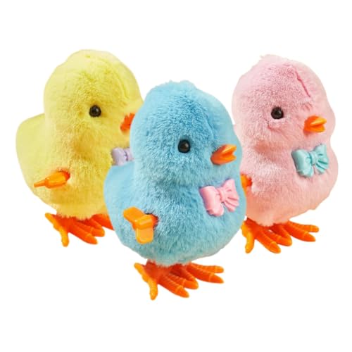 FUNOMOCYA 3 Stück Teiliges Aufziehspielzeug Wind Up Küken Plüschspielzeug Bunte Springende Hühner für Ostern Geburtstage Spielspaß FUNOMOCYA 3 Stück Teiliges Aufziehspielzeug Wind Up Küken Plüschspielzeug Bunte Springende Hühner für Ostern Geburtstage Spielspaß von FUNOMOCYA