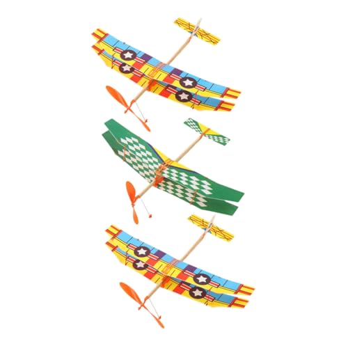 FUNOMOCYA 3 Stück Teiliges Gummiband Betriebene Doppeldeck Segelflugzeuge DIY Flugzeugmodell Lernspielzeug Leicht Robust für Outdoor Spielspaß FUNOMOCYA 3 Stück Teiliges Gummiband Betriebene Doppeldeck Segelflugzeuge DIY Flugzeugmodell Lernspielzeug Leicht Robust für Outdoor Spielspaß von FUNOMOCYA