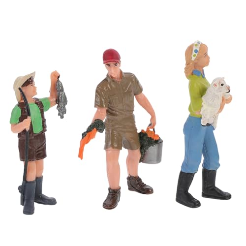 FUNOMOCYA 3 Stück Teiliges Miniatur Figuren Solidem Material Realistische Menschenmodelle für Sandtisch Mikro Landschaft Detailreiche Handwerks Dekoration Kompakt und Vielseitig Einsetzbar von FUNOMOCYA