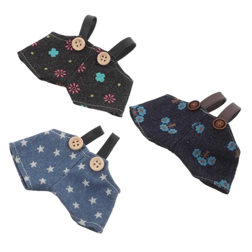 FUNOMOCYA 3 Stück Teiliges Plüsch Puppenkleidung Denim Latzhosen für Kleine Bären Weiche Baumwollstoffe Niedliche Puppen-Outfits zum Ankleiden und Basteln für Stofftiere FUNOMOCYA 3 Stück Teiliges Plüsch Puppenkleidung Denim Latzhosen für Kleine Bären Weiche Baumwollstoffe Niedliche Puppen-Outfits zum Ankleiden und Basteln für Stofftiere von FUNOMOCYA