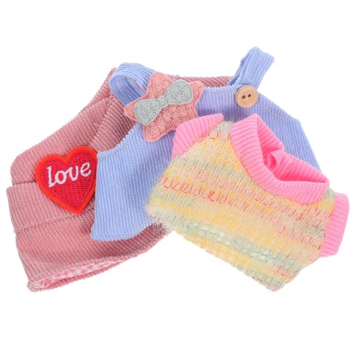 FUNOMOCYA 3 Stück Teiliges Puppenkleider Set mit Herz-mütze T-Shirt und Latzhose Weiche Babypuppen Kleidung Leicht Anzuziehen für Puppenhaus Zubehör und Verkleidungsspiel FUNOMOCYA 3 Stück Teiliges Puppenkleider Set mit Herz-mütze T-Shirt und Latzhose Weiche Babypuppen Kleidung Leicht Anzuziehen für Puppenhaus Zubehör und Verkleidungsspiel von FUNOMOCYA