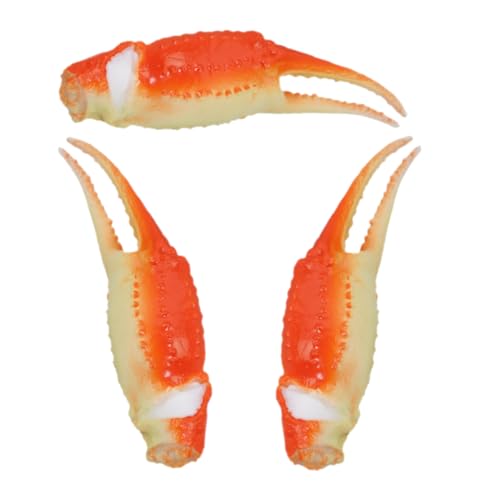 FUNOMOCYA 3 Stück Teiliges Realistisches Krabbenklauen Deko aus Robustem Detailgetreues DIY Modell für Tisch und Küchenornamente Langlebige Künstliche Krabbenklauen Figurine von FUNOMOCYA