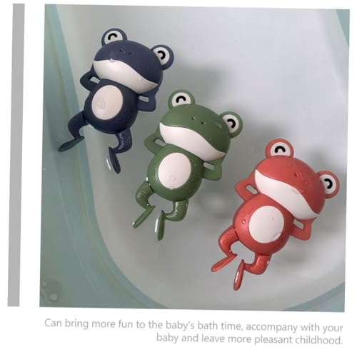 FUNOMOCYA 3 Stück Teiliges Wind up Badespielzeug Froschform Bunte Wasserspielzeuge für Junge Mädchen Kleinkinder Badewanne Pool Spielspaß von FUNOMOCYA