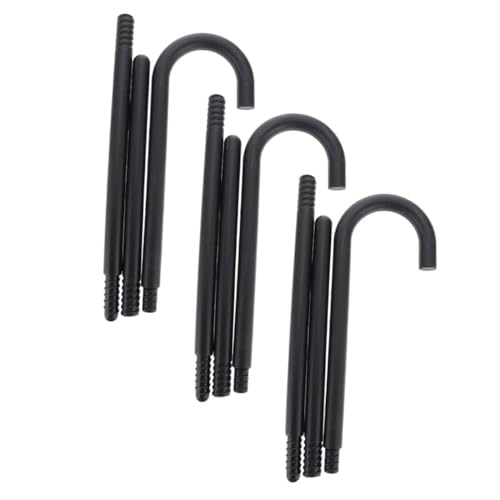 FUNOMOCYA 3 Stück Teiliges Zauberstab Realistische Schwarze Jazz Krücke für Tanz und Magierkostüm Leicht zu Greifen für Party Cosplay und Bühnenauftritte von FUNOMOCYA