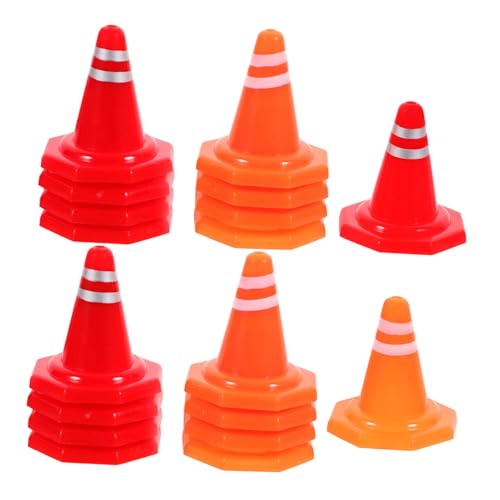FUNOMOCYA 30 Stück Miniatur Verkehrshütchen Realistische Verkehrssignale für Sandkasten und Spielzeugmodelle Pädagogisches zur Verkehrserziehung für Rot Orange FUNOMOCYA 30 Stück Miniatur Verkehrshütchen Realistische Verkehrssignale für Sandkasten und Spielzeugmodelle Pädagogisches zur Verkehrserziehung für Rot Orange von FUNOMOCYA