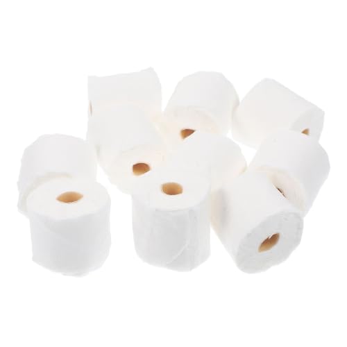 FUNOMOCYA 30 Stück Teiliges Miniatur Toilettenpapier Realistische Puppenhaus Toilettenpapierrolle für Badezimmer Dekoration Vielseitiges Mini Toiletten Zubehör für Sammler und Puppenhaus von FUNOMOCYA