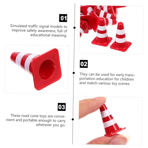 FUNOMOCYA 30 Stück Teiliges Verkehrszeichen Leuchtende Farben Realistische Straßensperre und Verkehrskegel für Pädagogisches Lernspielzeug zur Verkehrserziehung und DIY Verkehrszeichen von FUNOMOCYA