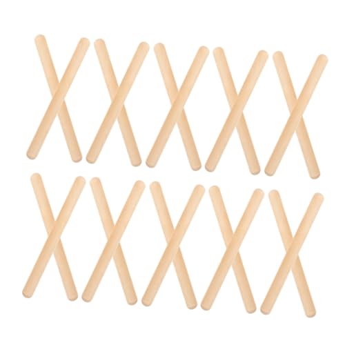 FUNOMOCYA 32 Stück Teiliges Holz Rhythmussticks Langlebige Percussion Instrument Sticks Leichter Ersatz für Musikunterricht für Geburtstags Fördert Musikalische von FUNOMOCYA