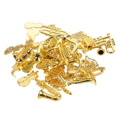 FUNOMOCYA 35 Stück Teiliges Mini-musikinstrumente-Set mit Violine Trompete Gitarre Miniatur Dollhouse Ornamente für Sammler und Kompakte Vielseitige Mini-Orchester Deko FUNOMOCYA 35 Stück Teiliges Mini-musikinstrumente-Set mit Violine Trompete Gitarre Miniatur Dollhouse Ornamente für Sammler und Kompakte Vielseitige Mini-Orchester Deko von FUNOMOCYA
