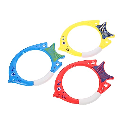 FUNOMOCYA 3Stücke Fischförmige Tauchringe für Wasserspielzeug für Pooltraining Sicheres und Langlebiges Tauchspielzeug zur Verbesserung der Schwimmfähigkeiten von FUNOMOCYA