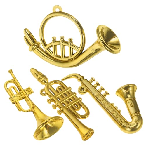 FUNOMOCYA 4 . Teiliges Miniatur Musikinstrument aus Kunststoff Detailgetreue Blasinstrumente als Dekorative Puppenhaus Accessoires Umweltfreundlich und Langlebig und DIY Dekoration für FUNOMOCYA 4 . Teiliges Miniatur Musikinstrument aus Kunststoff Detailgetreue Blasinstrumente als Dekorative Puppenhaus Accessoires Umweltfreundlich und Langlebig und DIY Dekoration für von FUNOMOCYA