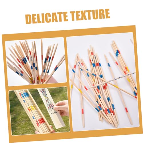 FUNOMOCYA 4 Boxen Teiliges Holzspiel Pick Up Sticks Buntes Familienspiel Mehrspieler Tischspielzeug Sicher Langlebig mit Aufbewahrungsbox für Ab Jahren von FUNOMOCYA