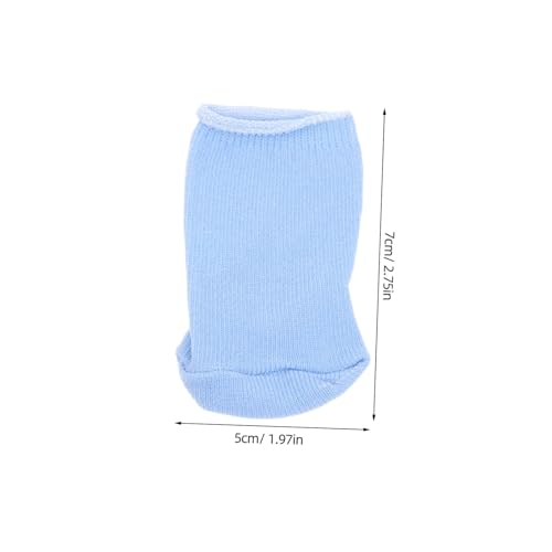 FUNOMOCYA 4 Paare Puppensocken Mini Kurzsocken für Mädchenpuppen Bunte Miniatur Puppenstrümpfe Weiche Kostümzubehör Passgenau und Niedlich für Kreative Puppenmode von FUNOMOCYA