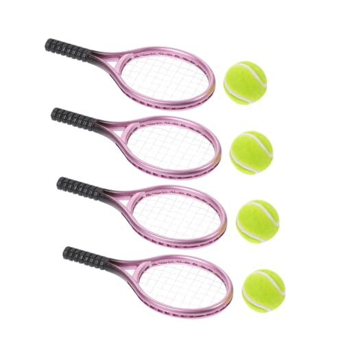 FUNOMOCYA 4 Sätze Mini Tennis Schläger und Bälle Miniatur Sport Zubehör Puppenhaus Dekoration Realistisches Design Tragbar für Spiel und DIY Szenen FUNOMOCYA 4 Sätze Mini Tennis Schläger und Bälle Miniatur Sport Zubehör Puppenhaus Dekoration Realistisches Design Tragbar für Spiel und DIY Szenen von FUNOMOCYA