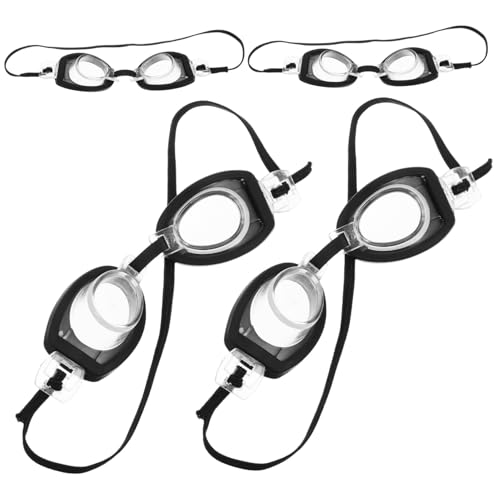 FUNOMOCYA 4 Sätze Miniatur schwimmbrillen mit Etui Leichte Puppen Schwimmbrille für Puppenzubehör für Sommer Winterspiel als Foto Requisite von FUNOMOCYA