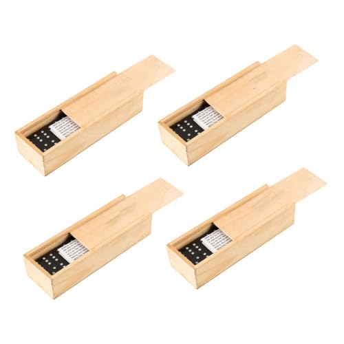 FUNOMOCYA 4 Sätze Teiliges Domino aus Holz Pädagogisches Legespiel für Erwachsene und Ab Jahren Sicher und Langlebig für Familien spielabende und Frühe Lernförderung von FUNOMOCYA