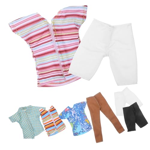 FUNOMOCYA 4 Sätze Teiliges Puppenkleidungsset Jungen Sommer Ersatzkleidung aus Waschbar und Wiederverwendbar Passend für Prinz Puppen und Bequeme Outfits für Party und Alltag von FUNOMOCYA